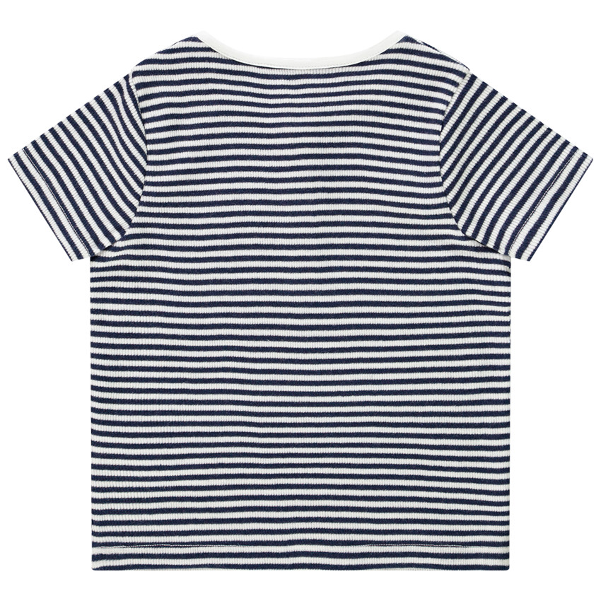 Κοντομάνικο μπλουζάκι με αντίθετο κουμπωτό για μωρό αγόρι 