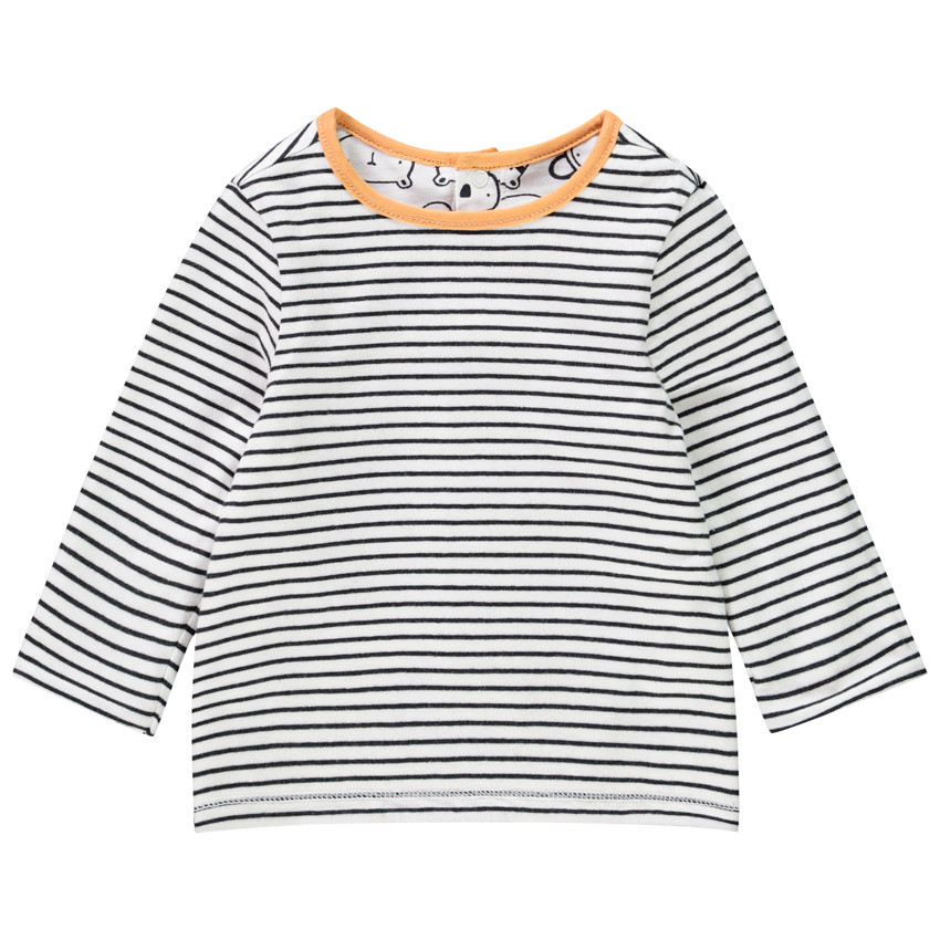 T-shirt μακρυμάνικο réversible με οργανικό βαμβάκι για bebe αγόρι 