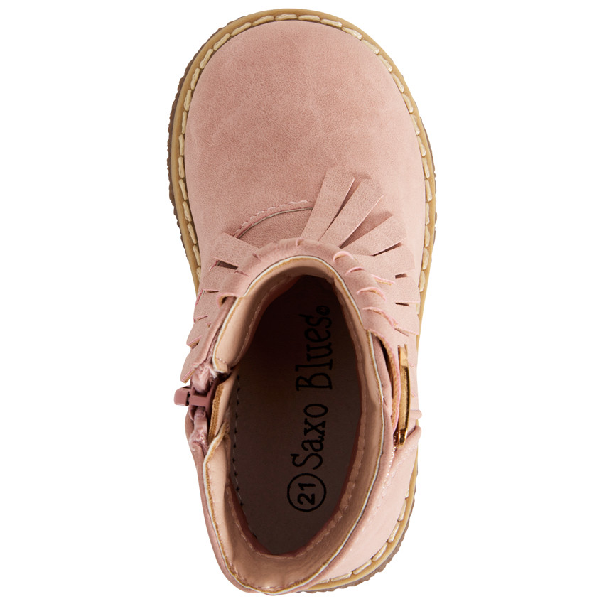 Μποτάκια με φερμουάρ, φούντες και γκλίτερ για μωρό κορίτσι 