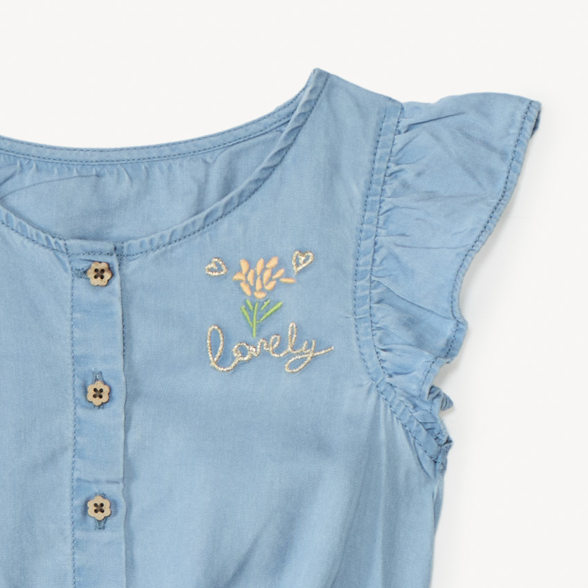 Σαλοπέτα από καπαρντίνα με ζώνη για κορίτσι μωρού 