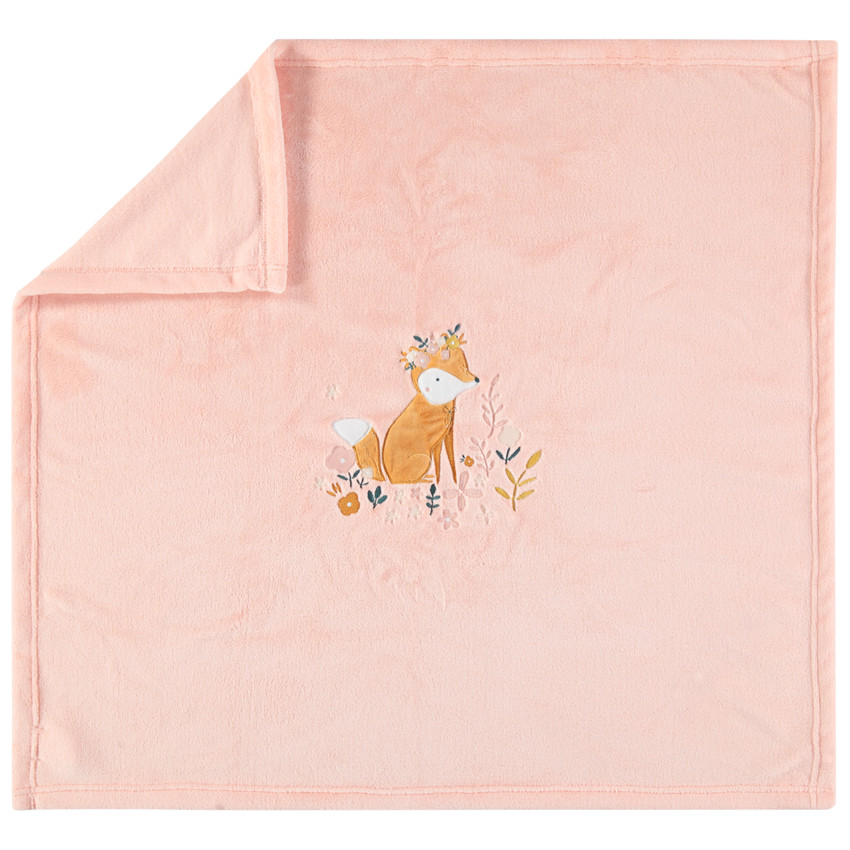 Κάλυμμα βελουτέ με κέντημα αλεπούς 