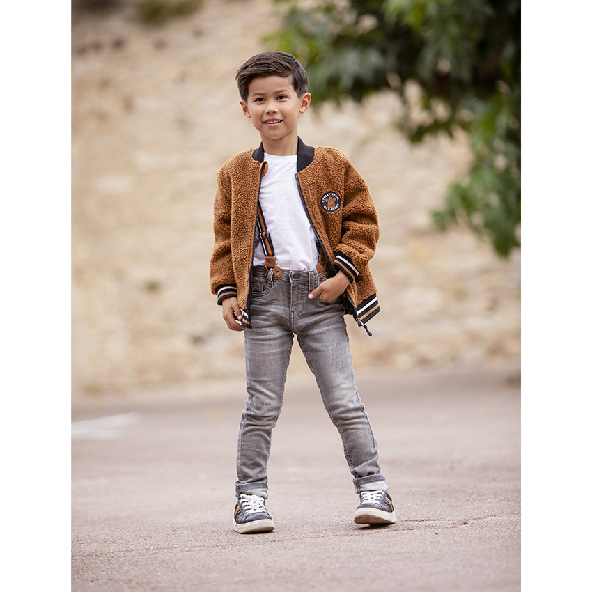 Mπλούζα sherpa με badge για αγόρι 