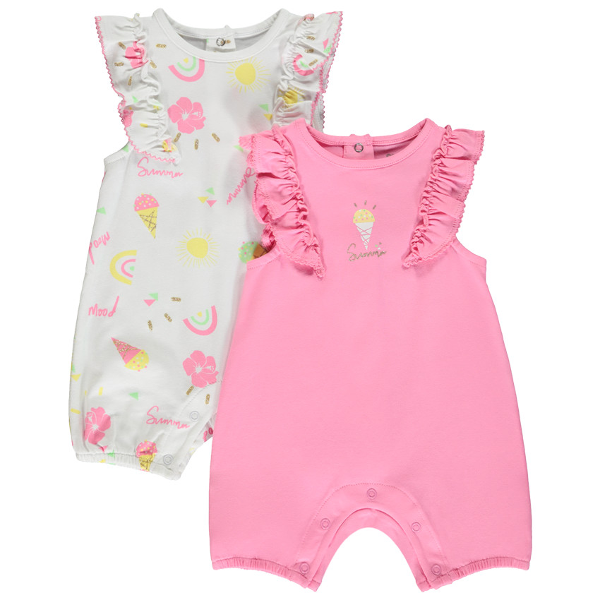 Σετ από 2 κοντές φόρμες Glace για bebe κορίτσι 