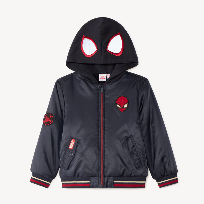 Ανδρικό μπουφάν τύπου teddy με κουκούλα Spider-Man Marvel 