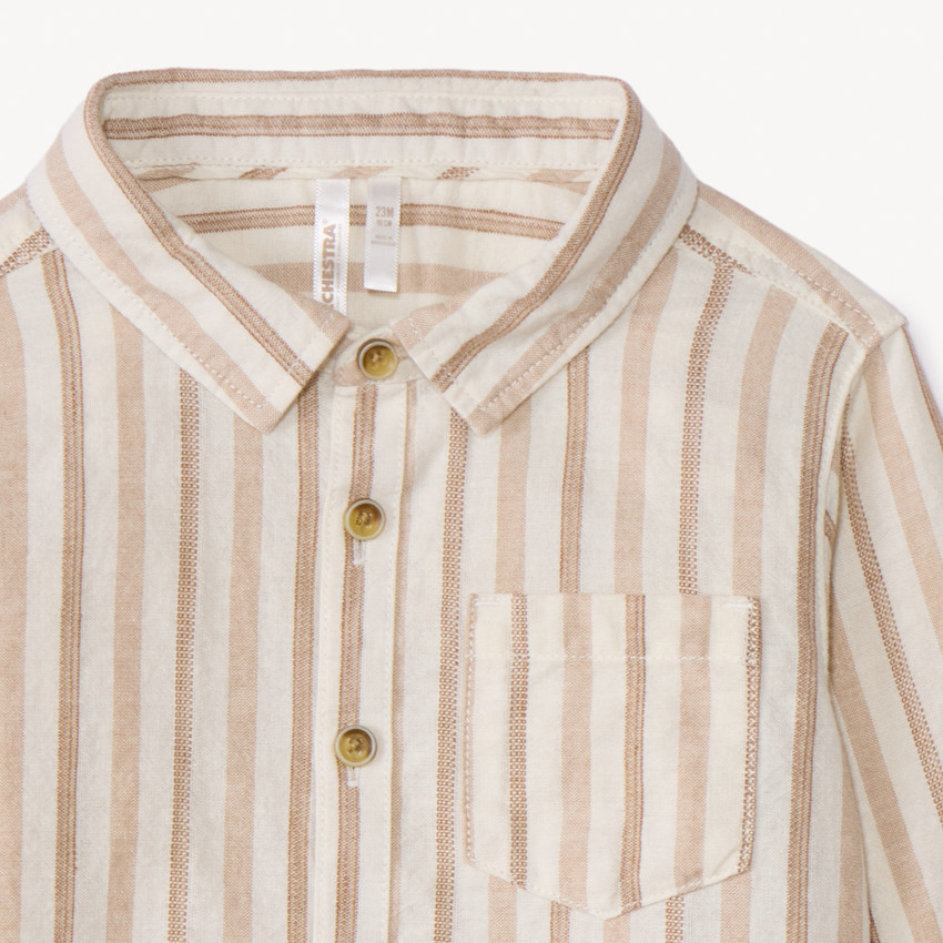 Chemise manches longues rayée pour bébé garçon 