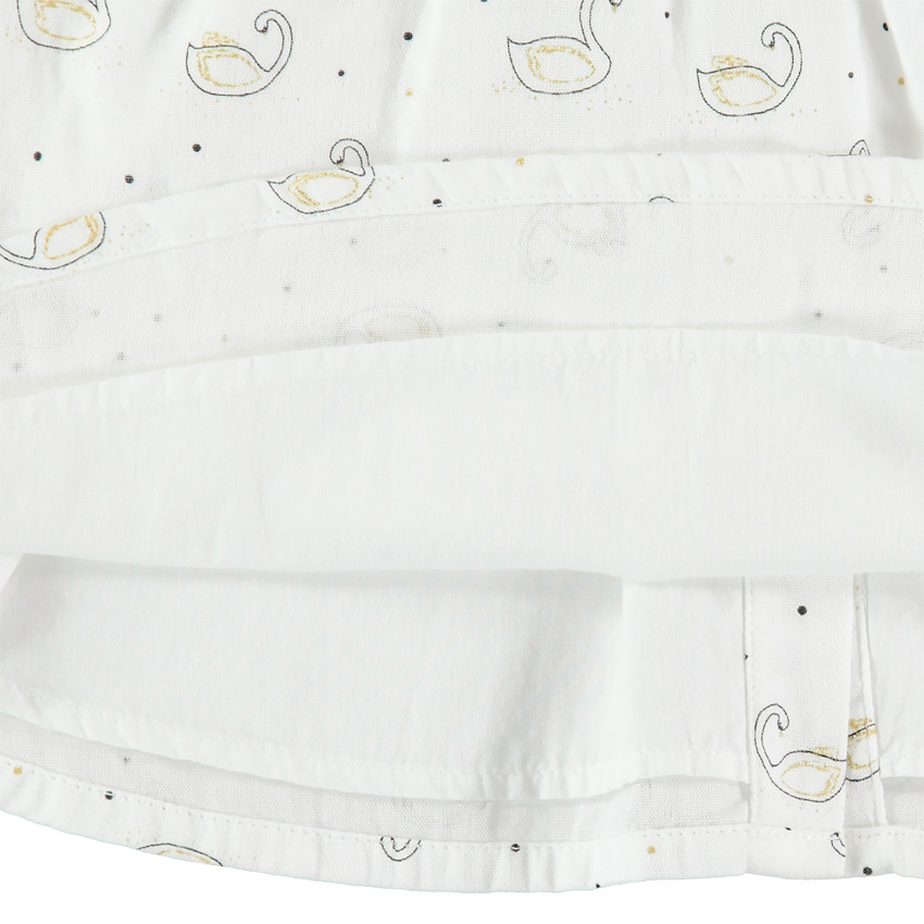 Σύνολο με ρομπάκι με σχέδιο κύκνους και μπλούζα με χρυσό φιόγκο  Additional Σύνολο με ρομπάκι με σχέδιο κύκνους και μπλούζα με χρυσό φιόγκο