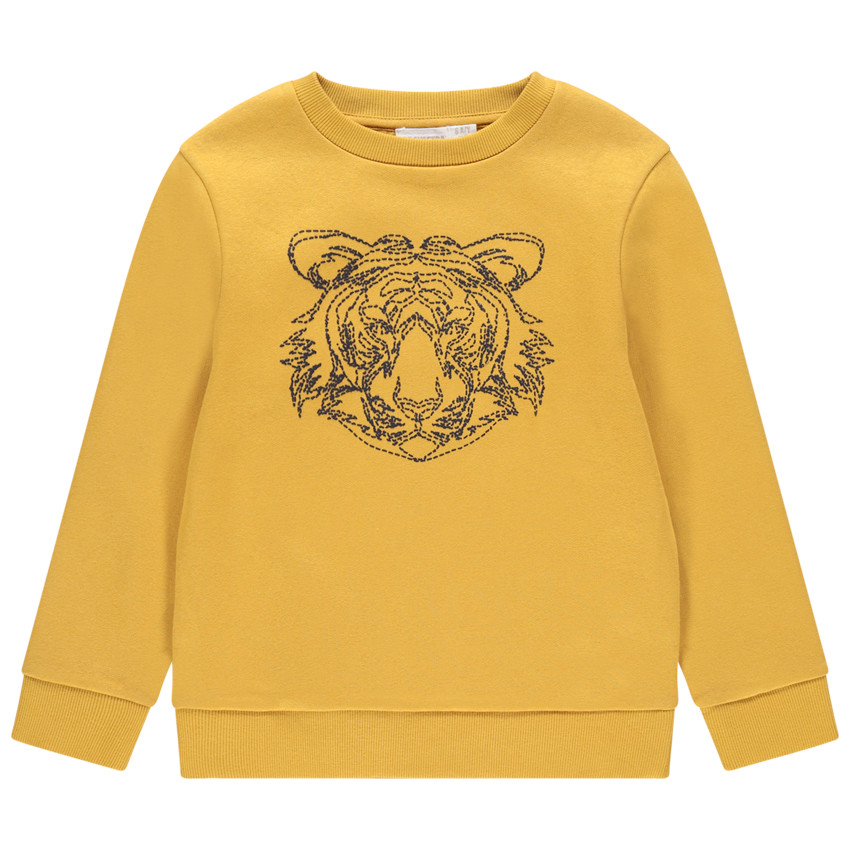 Sweat en molleton motif tigre 
