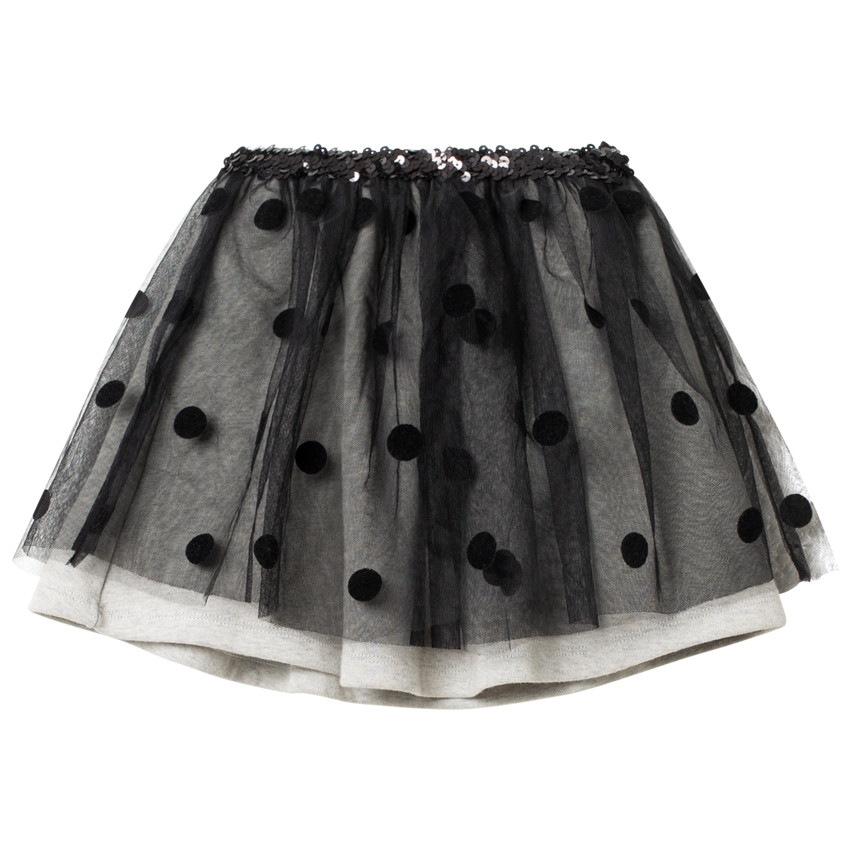 Jupe en tulle à pois et taille en sequins  Additional Jupe en tulle à pois et taille en sequins