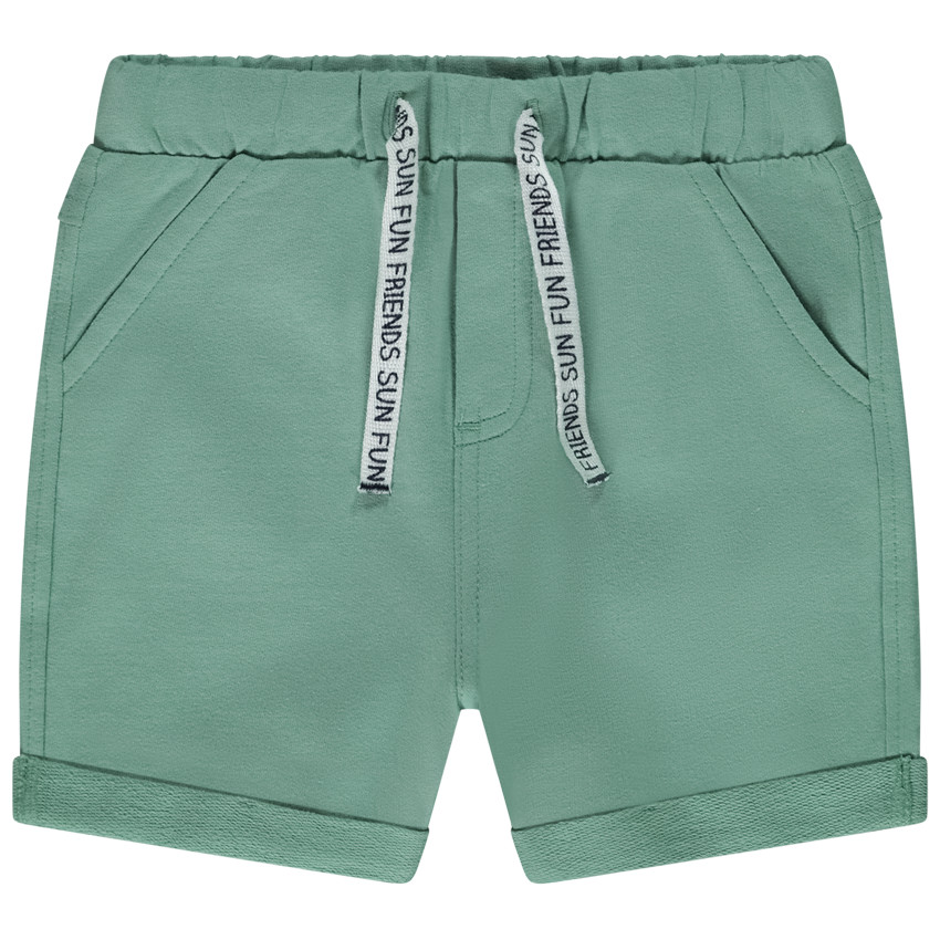 Βερμούδα από μονόχρωμο molleton για μωρό αγόρι 