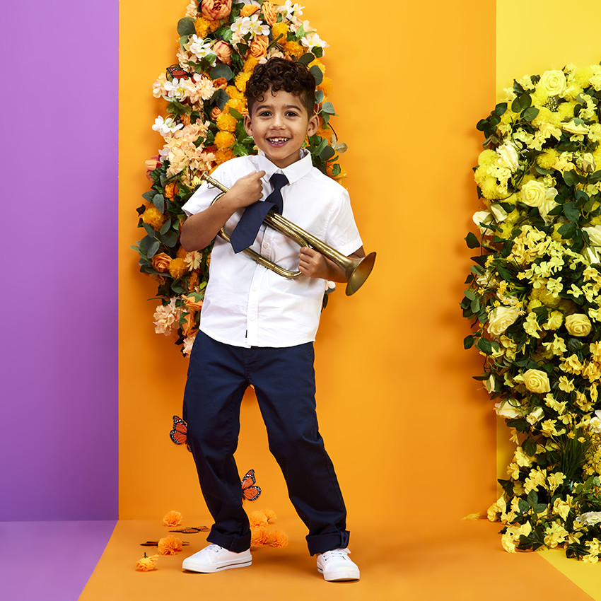 Παντελόνι chino σε sergé για αγόρι 