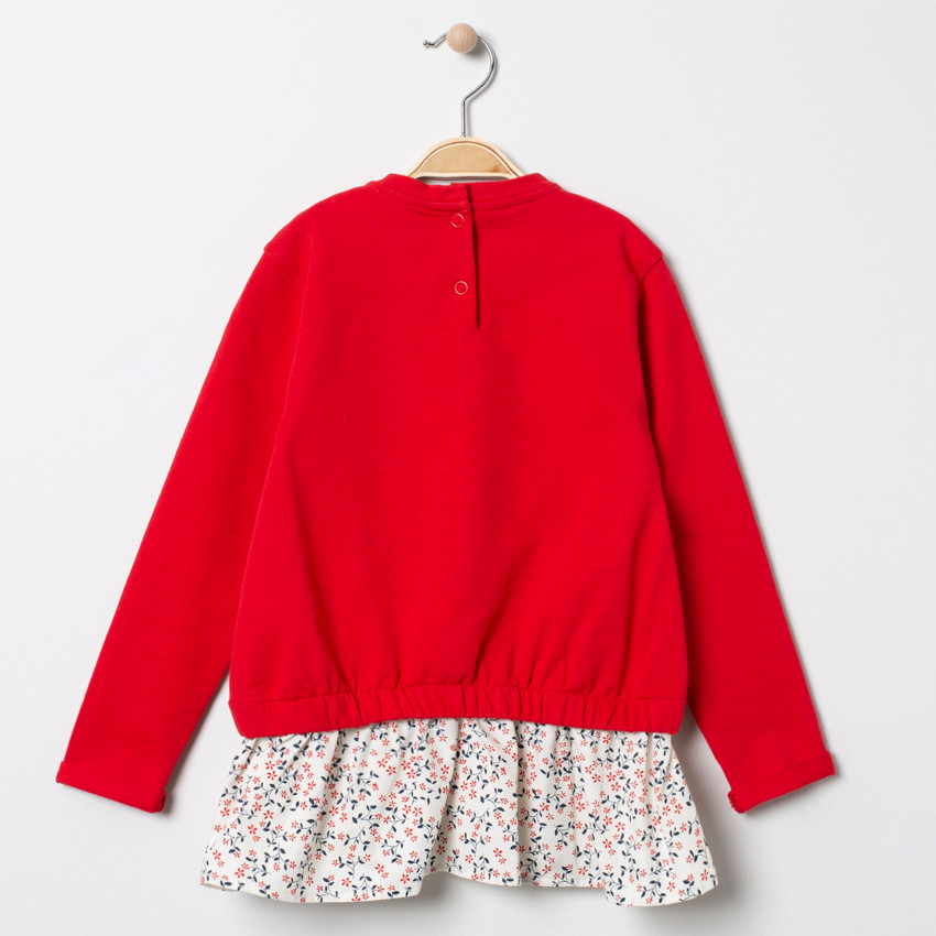 Sweat en molleton effet 2 en 1 à motif floral 