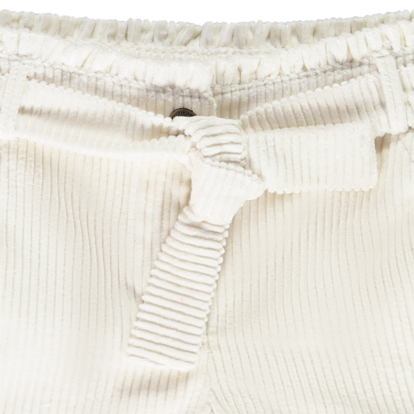 Short en velours côtelé avec ceinture à nouer pour fille Main Short en velours côtelé avec ceinture à nouer pour fille