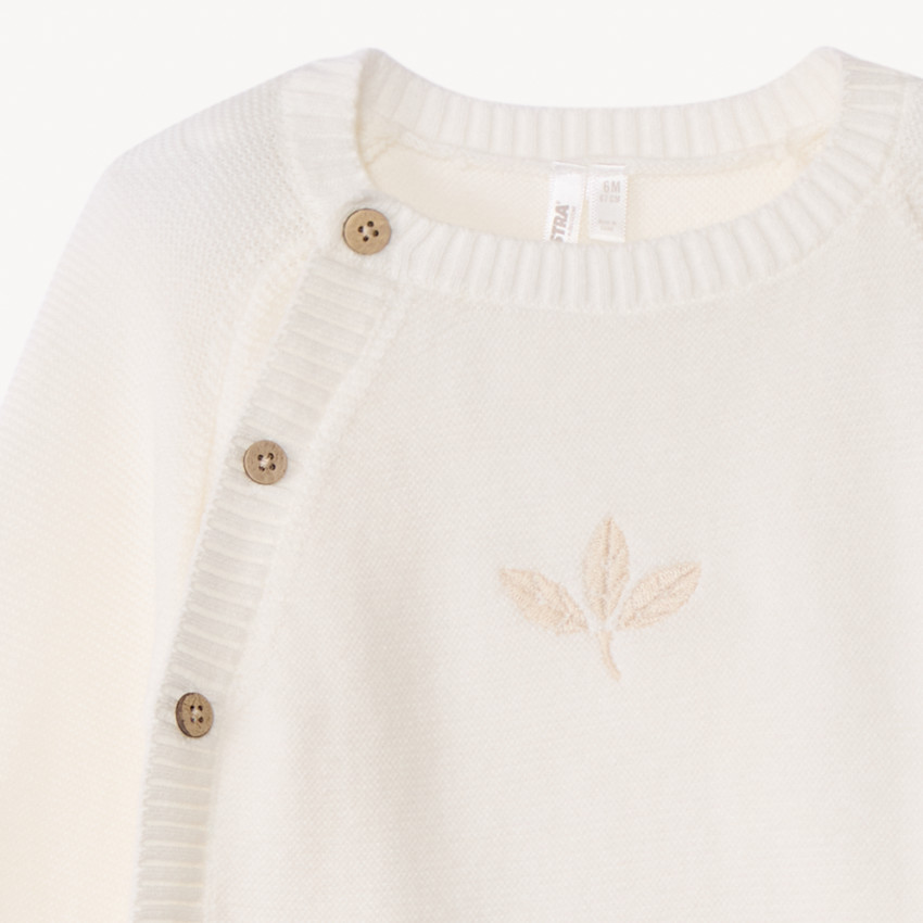 Σετ 2 τμχ. πλεκτό point mousse μονόχρωμο για μωρό 