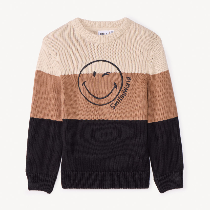 Ρούχο από πλέγμα σε στιλ color block SmileyWorld για αγόρια 