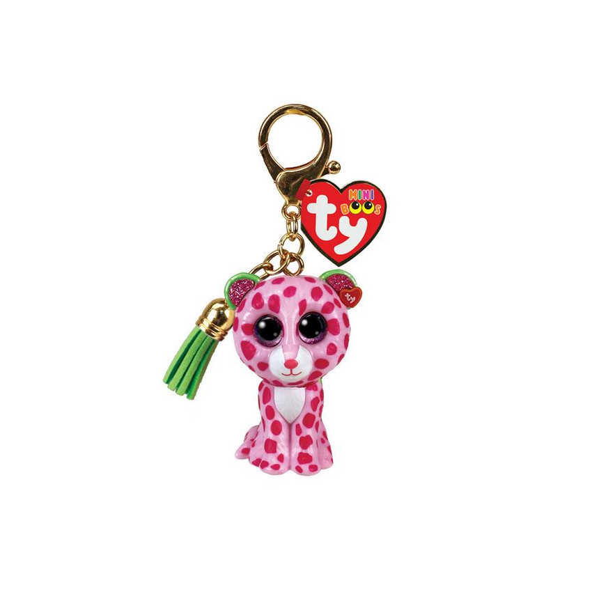 Mini Boos Κλιπ Glamour Λεοπάρδαλη Ροζ TY 