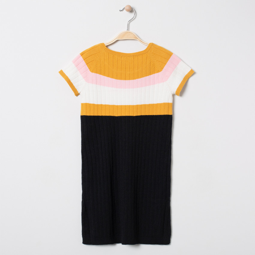 Φόρεμα κοντομάνικο πλεκτό για κορίτσι 