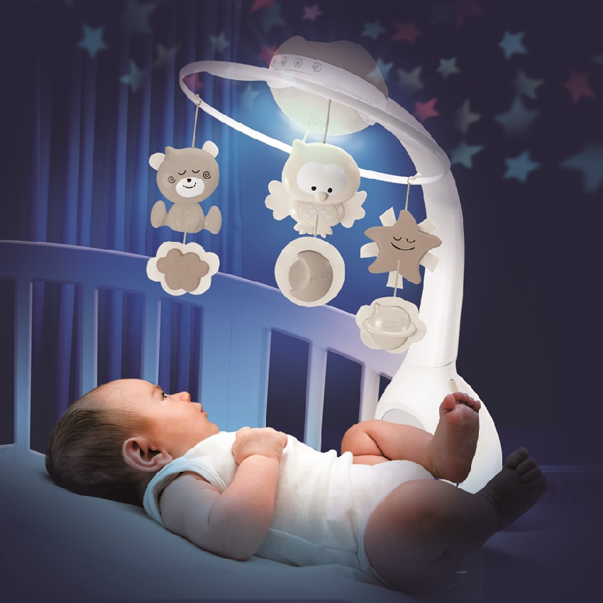 Κινητό μουσικό προβολέα 3 σε 1 σε εκρού χρώμα 