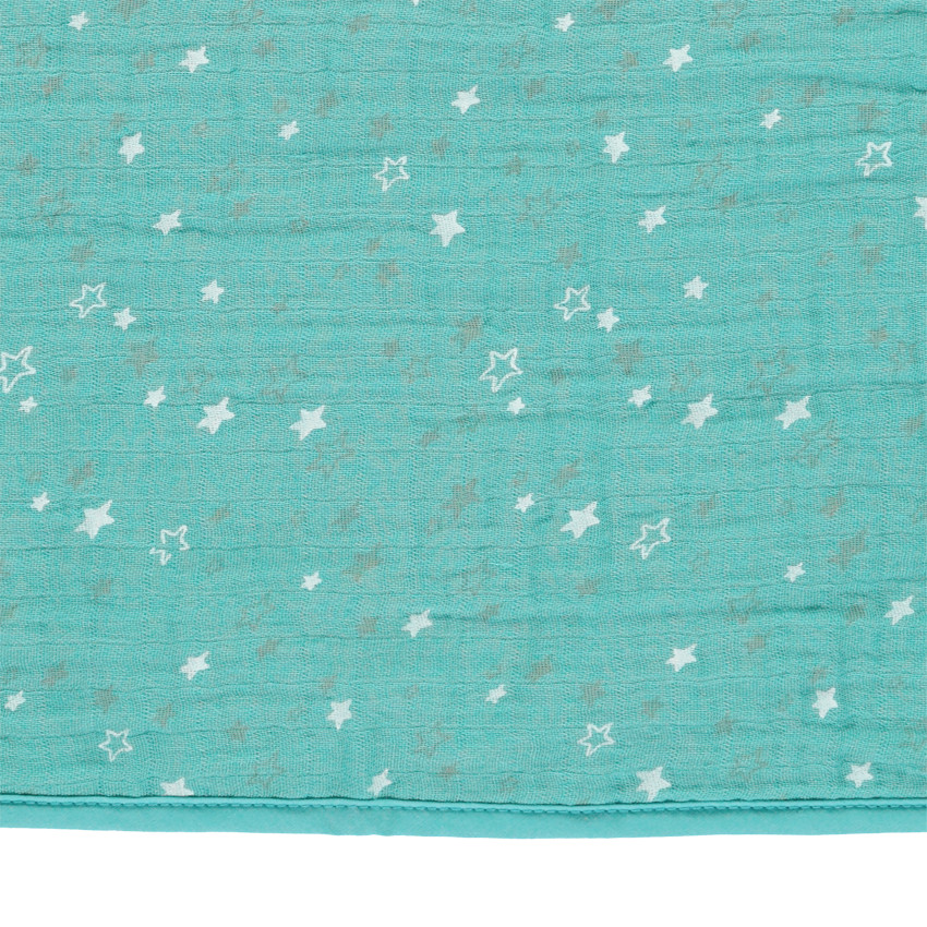 Κουβέρτα από βαμβακερή γάζα με print αστέρια 