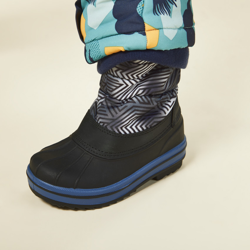 Ζακέτα après-ski με φερμουάρ και γραφικό σχέδιο για μωρό αγόρι 