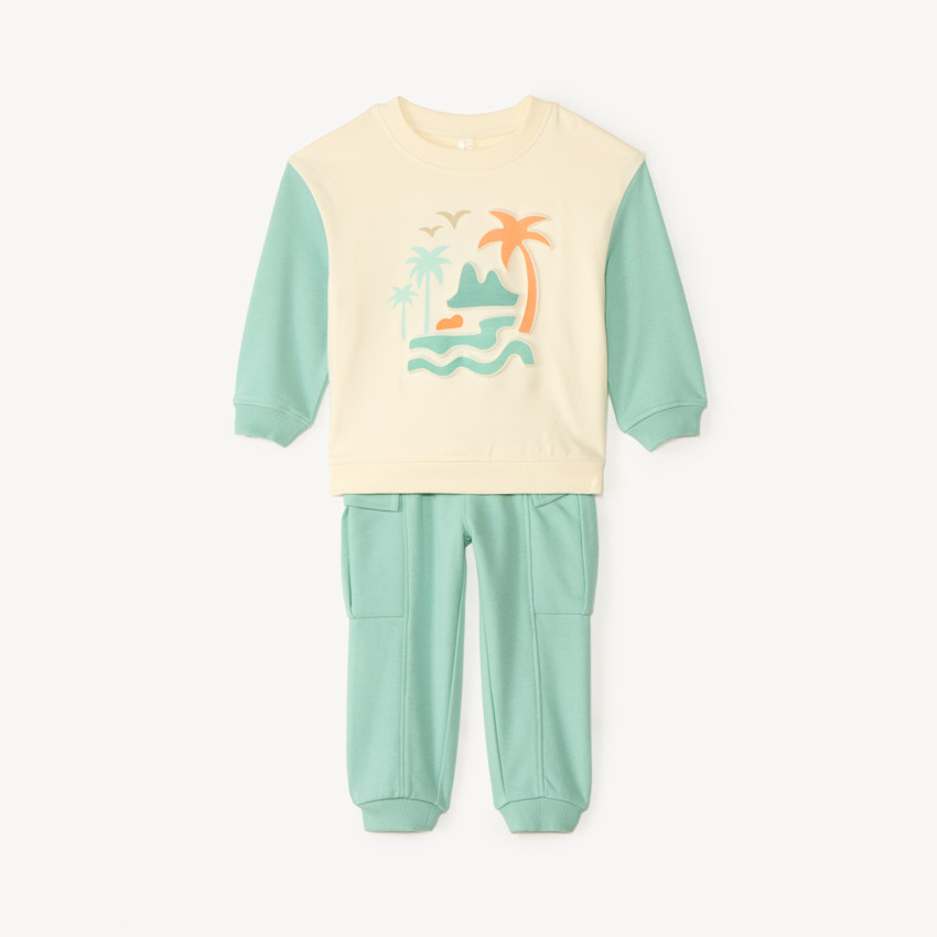 Σύνολο jogging με χρωματικό μπλοκ για μωρό αγόρι 