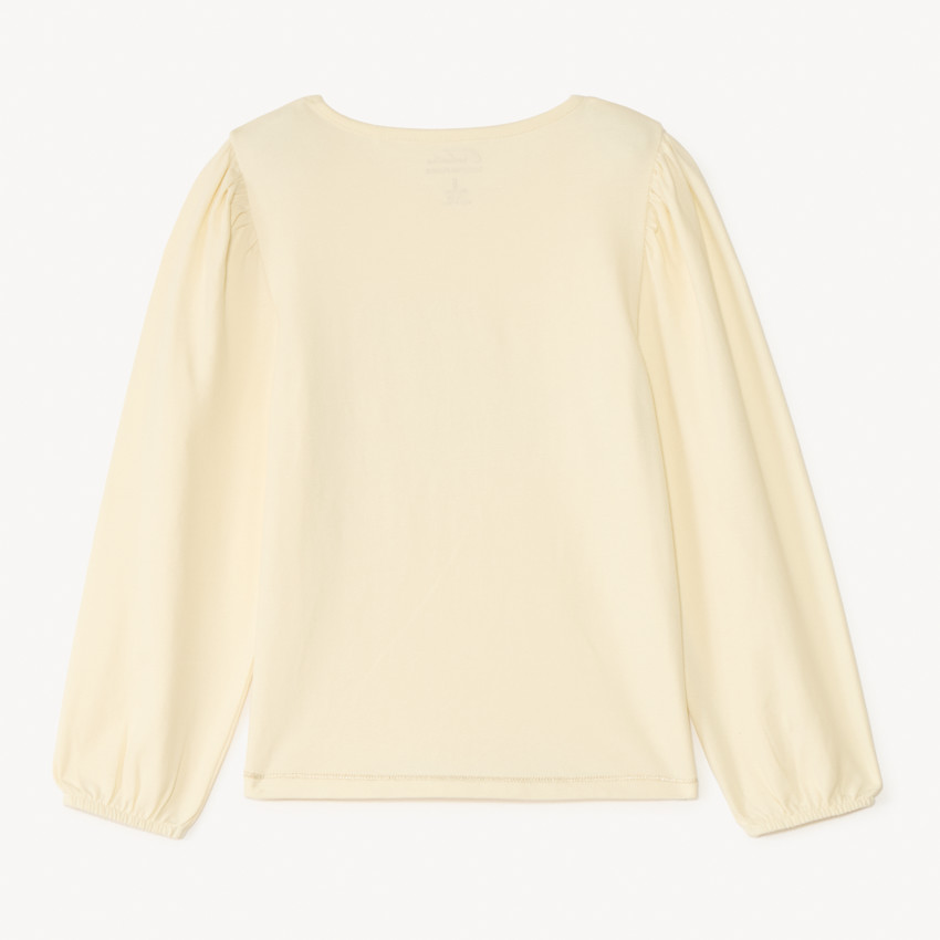 T-shirt à manches longues avec cordon doré pour fille 