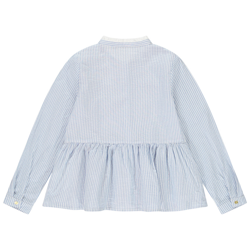 Chemise manches longues à rayures pour fille 