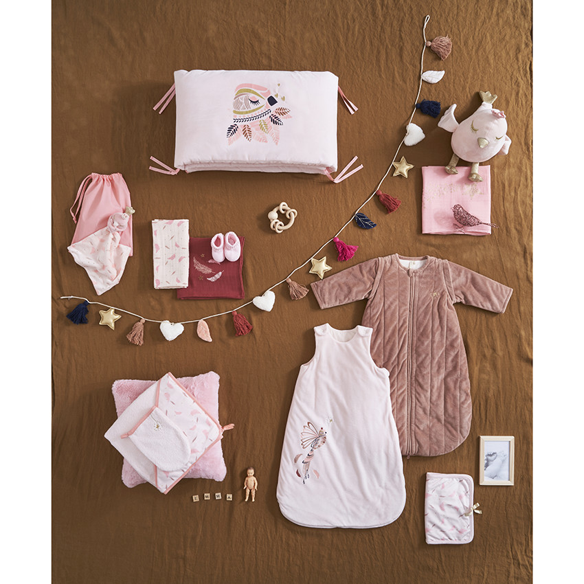 Miroir à cadre fantaisie rose métallisé 