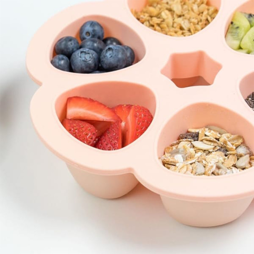 Φόρμα κατάψυξης 6 x 90ml πολλαπλών μερίδων - Ροζ 