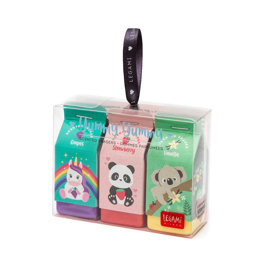 Σετ 3 γόμες με άρωμα Yummy Yummy 