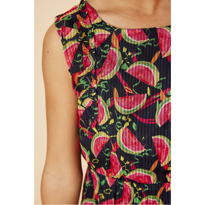 Φόρεμα υφασμάτινο με φαντεζί πλάτη για κορίτσι  Additional Φόρεμα υφασμάτινο με φαντεζί πλάτη για κορίτσι