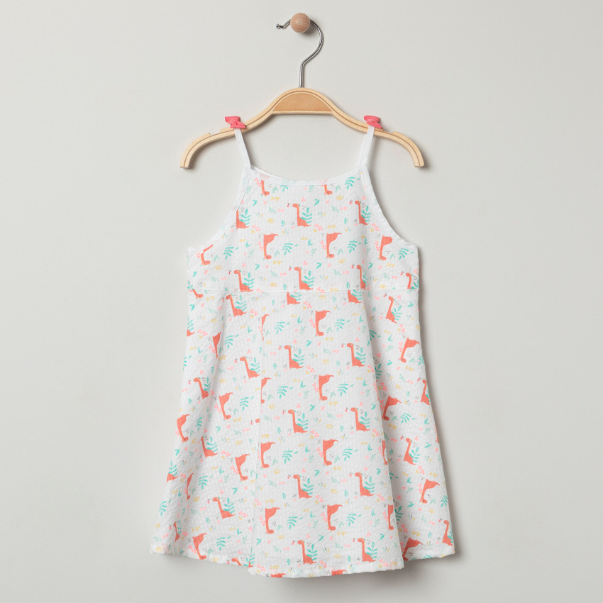 Φόρεμα αμάνικο με σχέδιο δεινοσαύρων σε όλη την επιφάνεια 