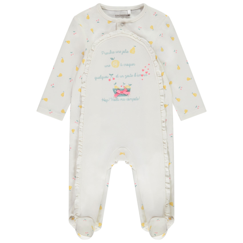 Φορμάκι από jersey print fruits για bebe κορίτσι 