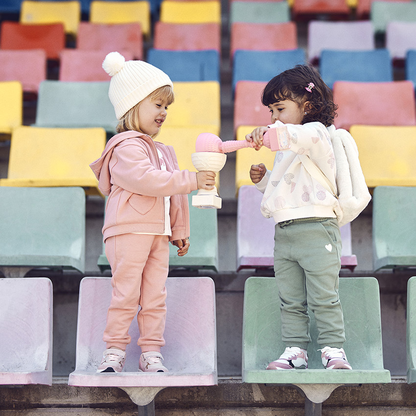 "Μπλούζα jogging μονόχρωμη με κέντημα καρδιά για μωρό κορίτσι" 