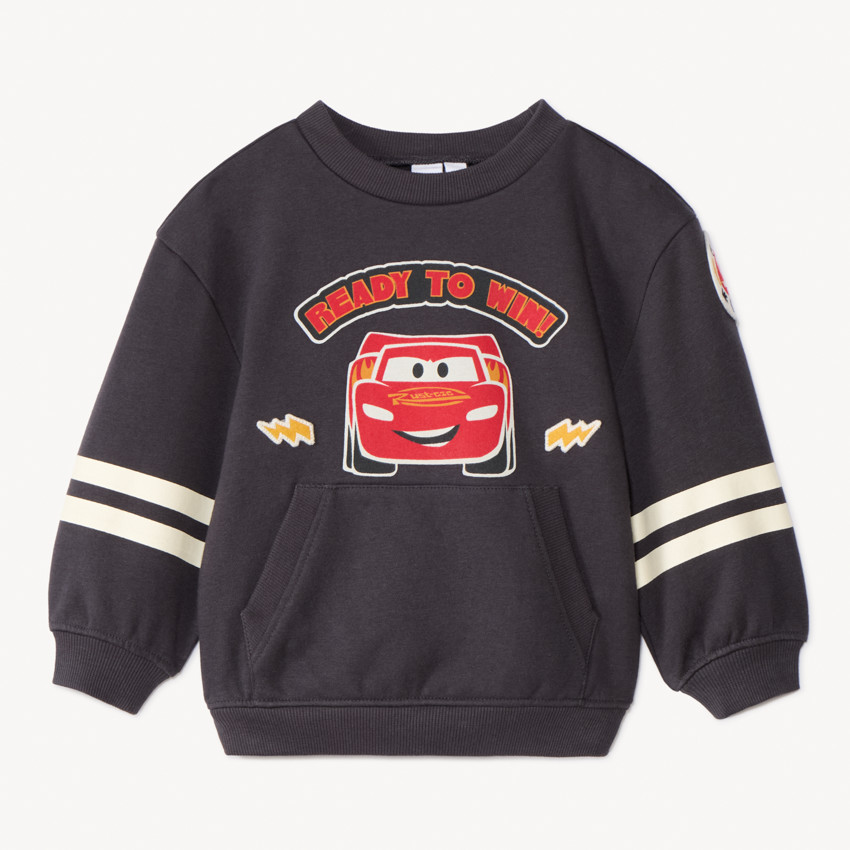 Sweat molleton Cars Disney + poche pour bébé garçon  