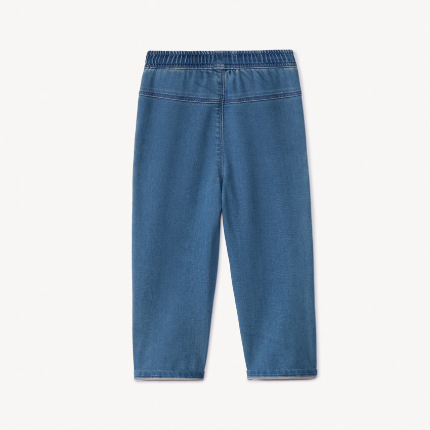 Τζιν cargo με εφέ denim και κέντημα scooter για μωρό αγόρι 