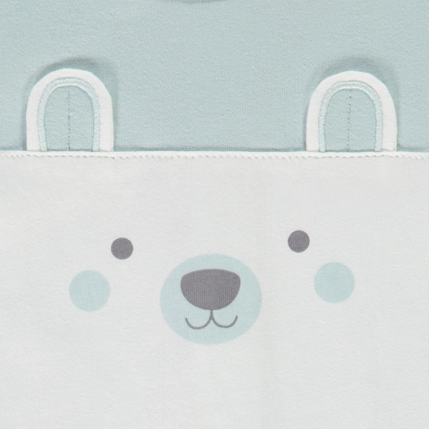 "Σέτ κοντό 2 τμχ. από σφουγγάρι με σχέδιο αρκουδάκι για μωρό αγόρι" 