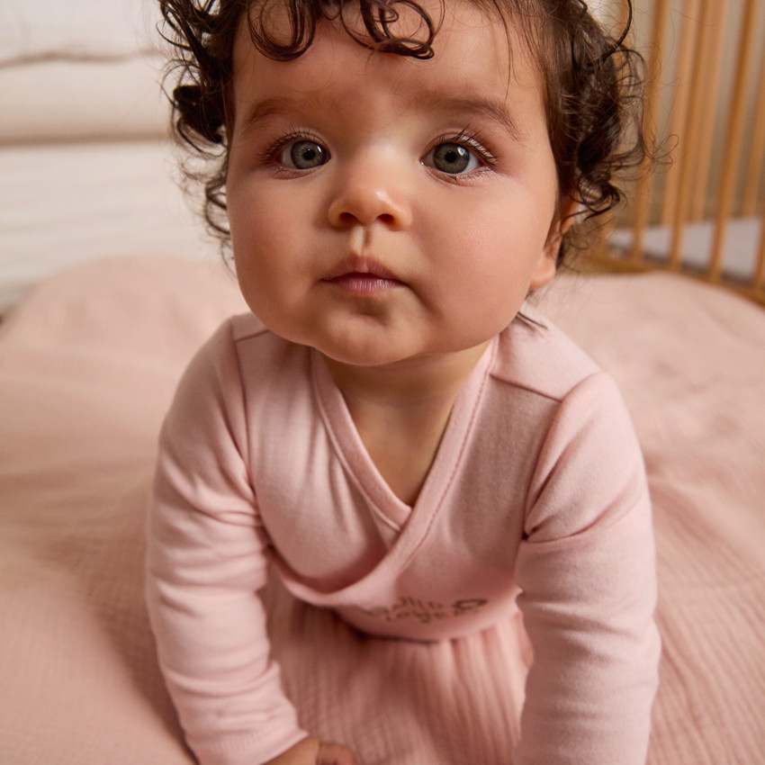 Σετ 3 φαντεζί bodies με μακριά μανίκια για bebe κορίτσι με διαφορετικά ανοίγματα ανάλογα με την ηλικία 