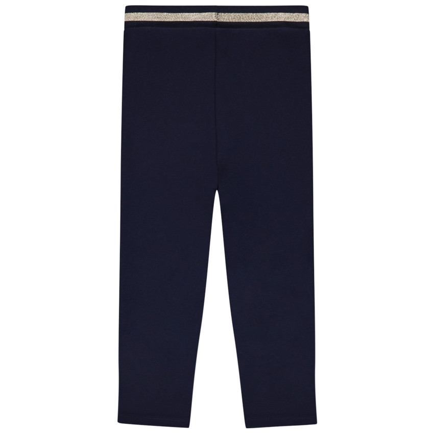 Κολάν μονόχρωμο σε ύφασμα Milano με λεπτομέρειες βολάν για μωρό κορίτσι 