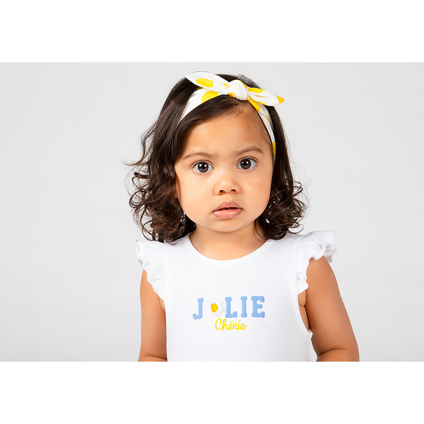 Combinaison courte imprimé fleuri pour bébé fille 