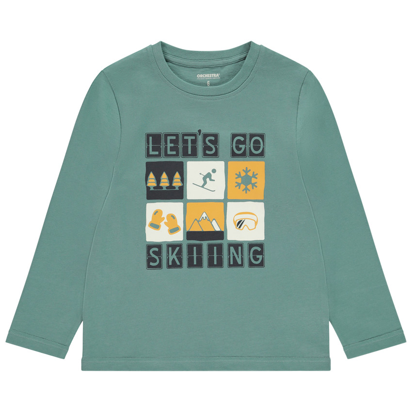 T-shirt μακρυμάνικο με φαντεζί σχέδιο για αγόρι 