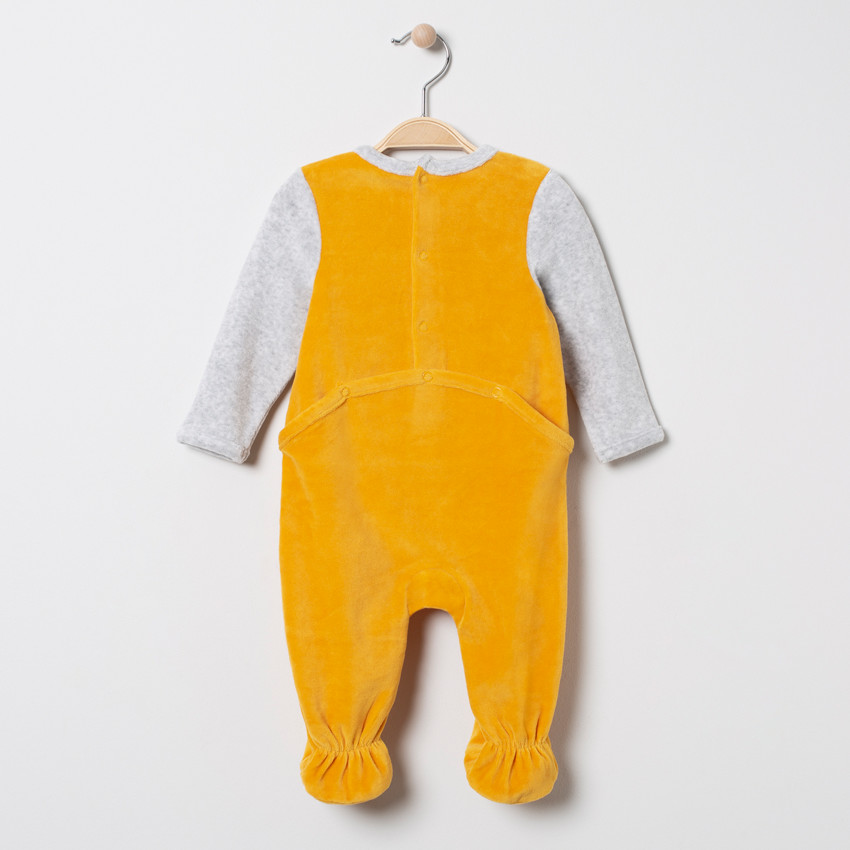 Dors-bien en velours bicolore motif éléphant  Additional Dors-bien en velours bicolore motif éléphant