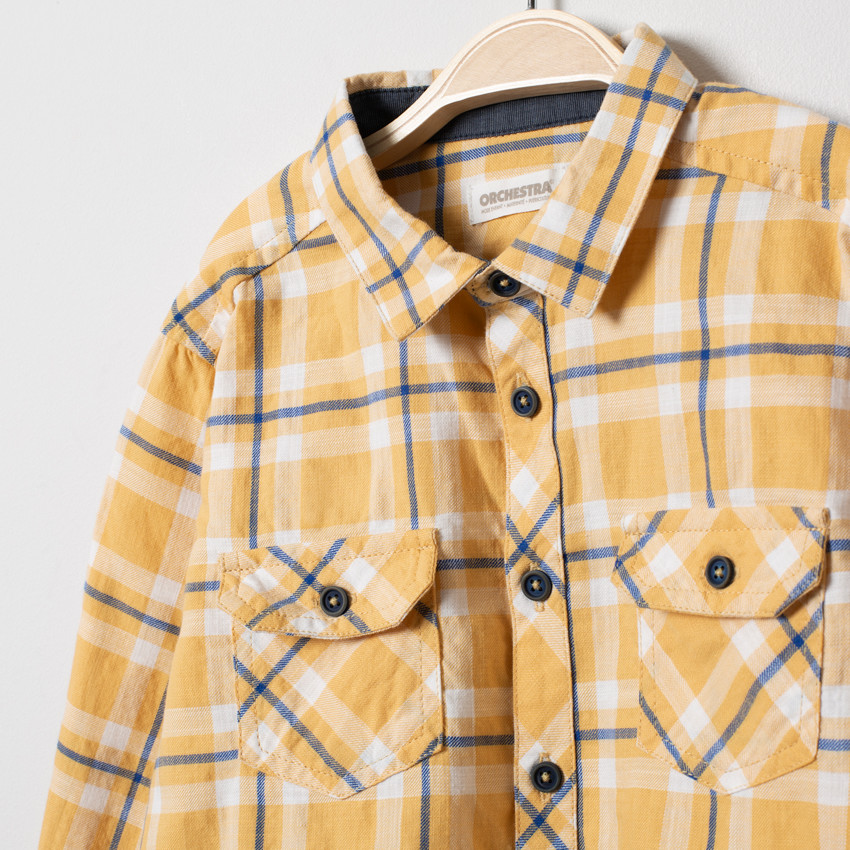 Chemise manches longues à carreaux et poches  Additional Chemise manches longues à carreaux et poches