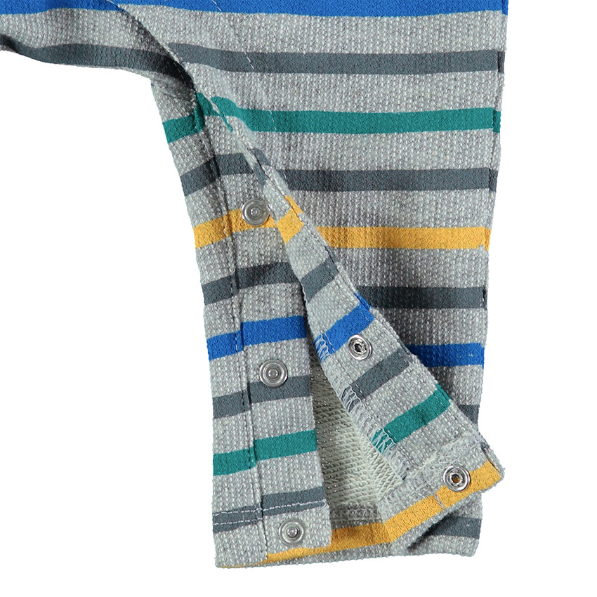 Πλεκτό ολόσωμο φορμάκι με ρίγες και μπάλωμα με ζωάκι  Additional Πλεκτό ολόσωμο φορμάκι με ρίγες και μπάλωμα με ζωάκι