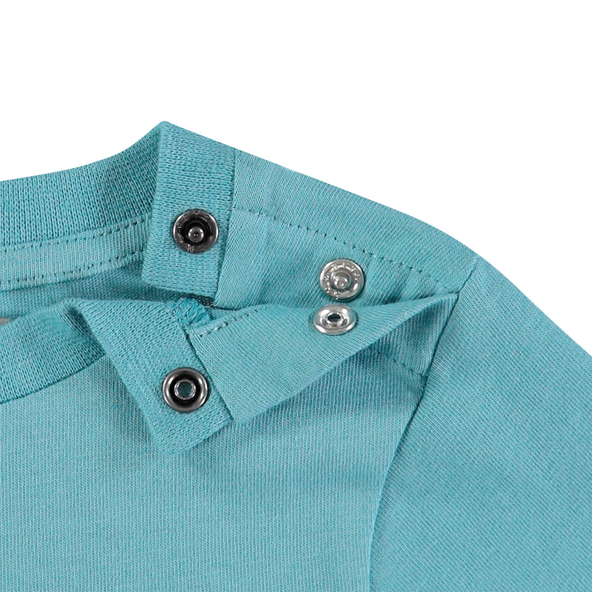 Μακρυμάνικη ζέρσεϊ μπλούζα με ανάγλυφο μήνυμα 