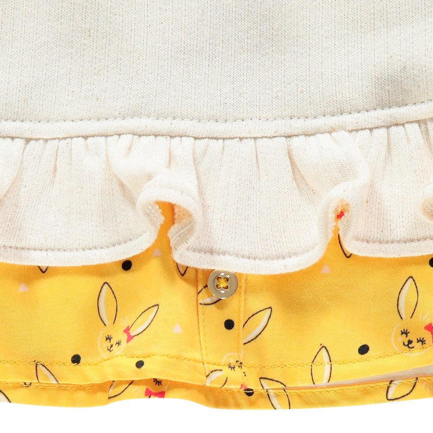 Φούτερ molleton effet 2-σε-1 με Γιακάς Claudine για bebe κορίτσι 