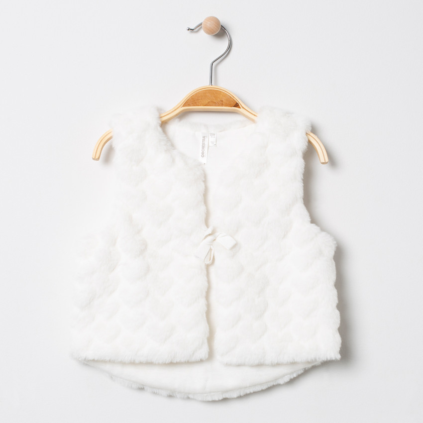 Gilet serveur en fausse fourrure 