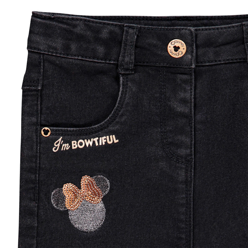 Jean μαύρο για bebe κορίτσι badge Minnie Disney 