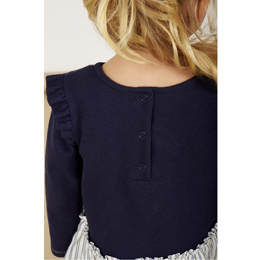 Φόρεμα μακρυμάνικο 2 σε 1 rib για bebe κορίτσι 