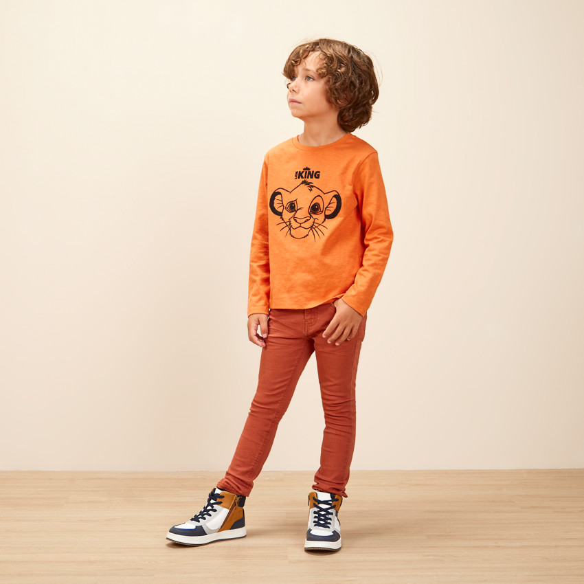 Παντελόνι twill μονόχρωμο για αγόρι 