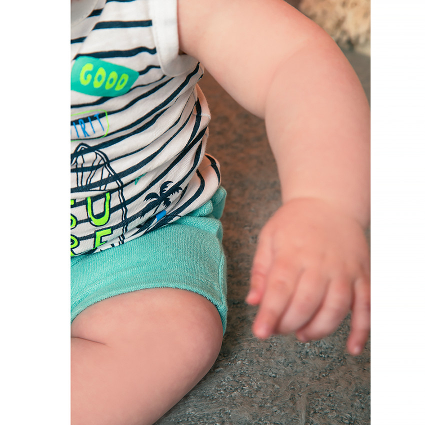 Μπλουζάκι από βιολογικό βαμβάκι Smiley ριγέ  Additional Μπλουζάκι από βιολογικό βαμβάκι Smiley ριγέ